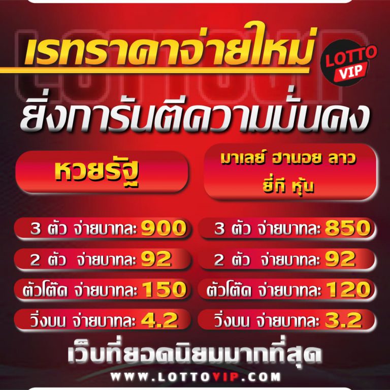 LOTTOVIP ราคา เลขเด็ดหวยไทยรัฐ ล่าสุด